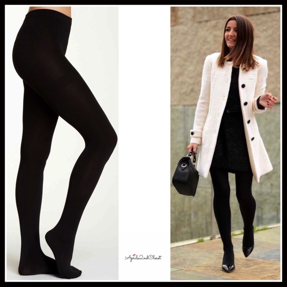 BLACK FLEECE LINED TIGHTS - Picture 8 of 8